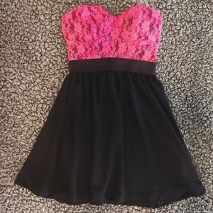 Material Girl Strapless Lace Dress
